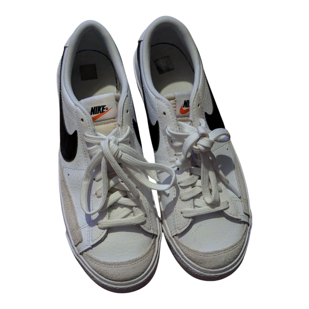Nike Blazer Low 77 Vintage White Leather Sneakers Youth Size 7Y Shoes